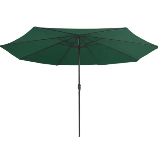 vidaXL Lawn & Garden* Outdoor Parasol With Metal Pole 157.5" Green