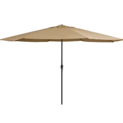 vidaXL Lawn & Garden* Outdoor Parasol With Metal Pole 157.5" Taupe