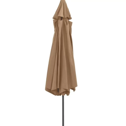 vidaXL Lawn & Garden* Outdoor Parasol With Metal Pole 157.5" Taupe