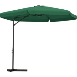 vidaXL Lawn & Garden* Outdoor Parasol With Steel Pole 118.1" Green