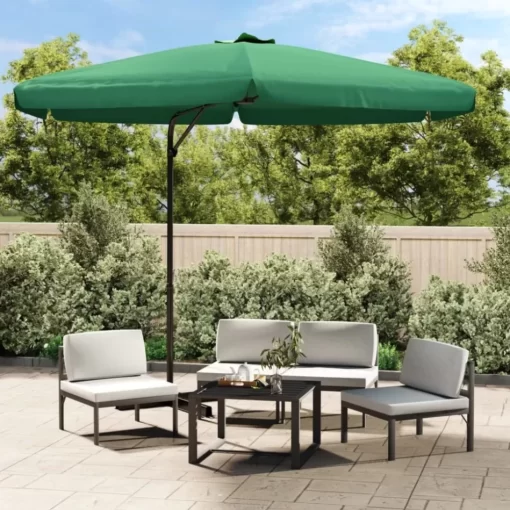 vidaXL Lawn & Garden* Outdoor Parasol With Steel Pole 118.1" Green