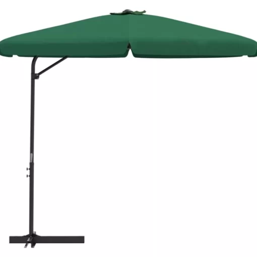 vidaXL Lawn & Garden* Outdoor Parasol With Steel Pole 118.1" Green