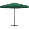 vidaXL Lawn & Garden* Outdoor Parasol With Steel Pole 118.1