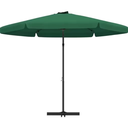 vidaXL Lawn & Garden* Outdoor Parasol With Steel Pole 118.1" Green