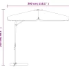 vidaXL Lawn & Garden* Outdoor Parasol With Steel Pole 118.1