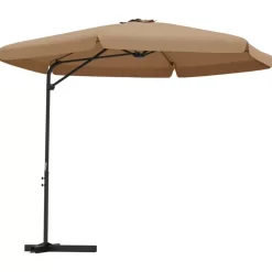 vidaXL Lawn & Garden* Outdoor Parasol With Steel Pole 118.1" Taupe