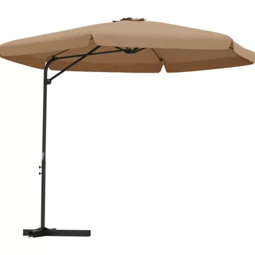 vidaXL Lawn & Garden* Outdoor Parasol With Steel Pole 118.1" Taupe