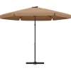 vidaXL Lawn & Garden* Outdoor Parasol With Steel Pole 118.1