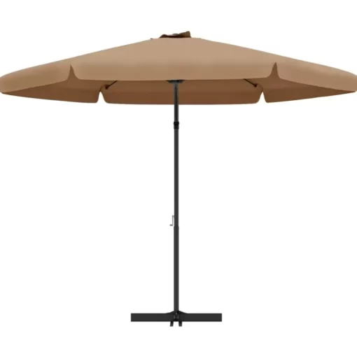 vidaXL Lawn & Garden* Outdoor Parasol With Steel Pole 118.1" Taupe