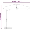 vidaXL Lawn & Garden* Outdoor Parasol With Steel Pole 118.1