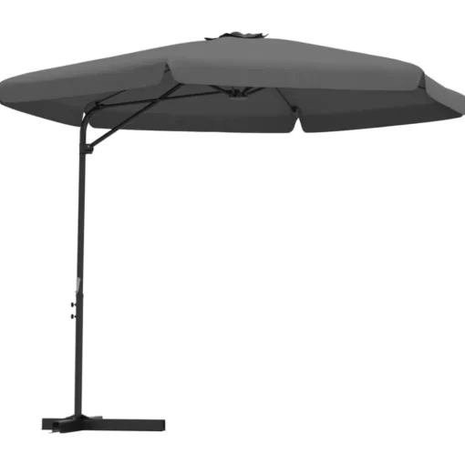 vidaXL Lawn & Garden* Outdoor Parasol With Steel Pole 118.1"X98.4" Anthracite