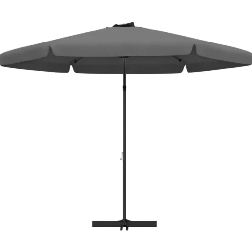 vidaXL Lawn & Garden* Outdoor Parasol With Steel Pole 118.1"X98.4" Anthracite