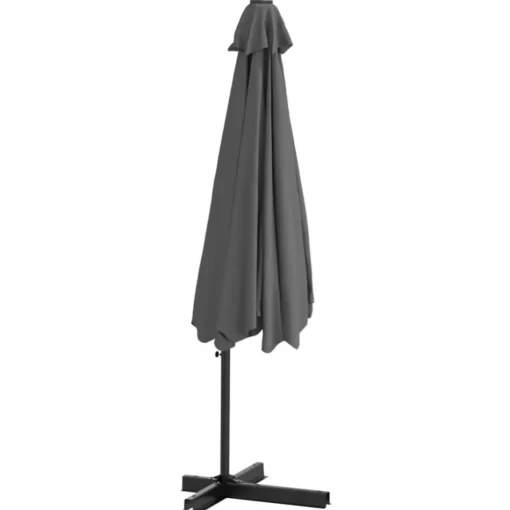 vidaXL Lawn & Garden* Outdoor Parasol With Steel Pole 118.1"X98.4" Anthracite