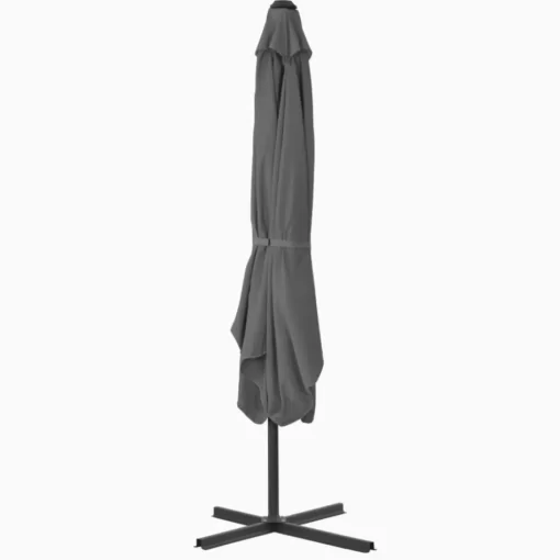 vidaXL Lawn & Garden* Outdoor Parasol With Steel Pole 98.4"X98.4" Anthracite