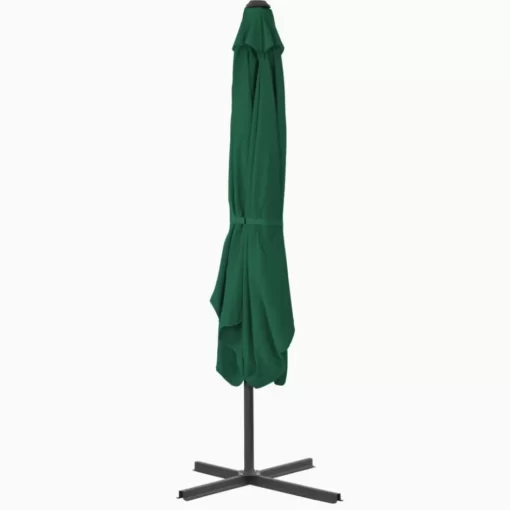 vidaXL Lawn & Garden* Outdoor Parasol With Steel Pole 98.4"X98.4" Green