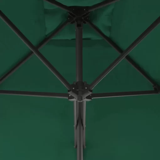 vidaXL Lawn & Garden* Outdoor Parasol With Steel Pole 98.4"X98.4" Green