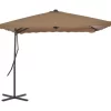 vidaXL Lawn & Garden* Outdoor Parasol With Steel Pole 98.4