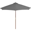 vidaXL Lawn & Garden* Outdoor Parasol With Wooden Pole 118.1