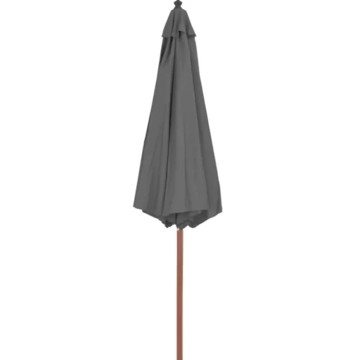 vidaXL Lawn & Garden* Outdoor Parasol With Wooden Pole 118.1" Anthracite