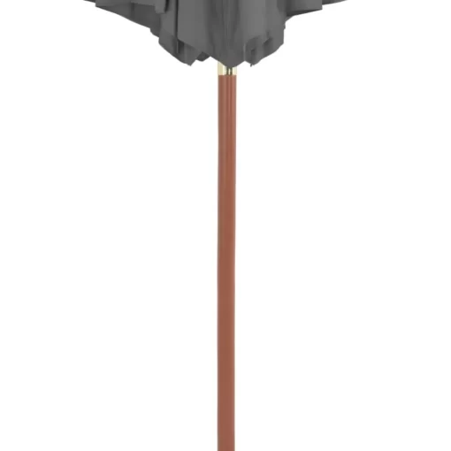 vidaXL Lawn & Garden* Outdoor Parasol With Wooden Pole 118.1" Anthracite