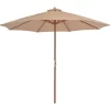 vidaXL Lawn & Garden* Outdoor Parasol With Wooden Pole 118.1