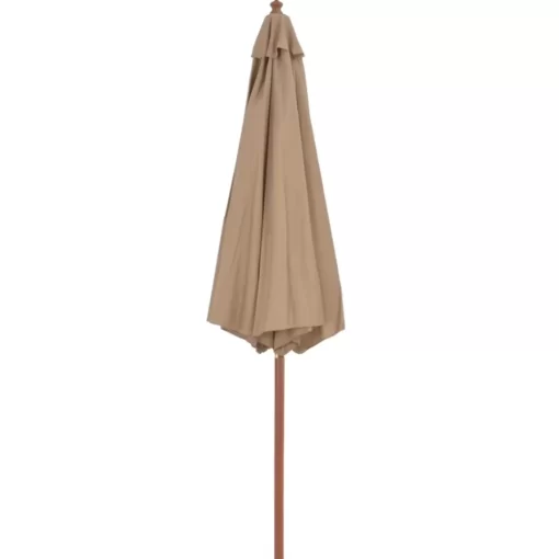 vidaXL Lawn & Garden* Outdoor Parasol With Wooden Pole 118.1" Taupe