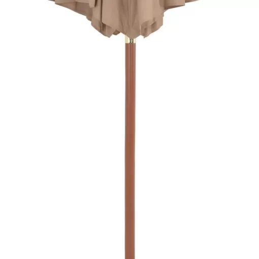 vidaXL Lawn & Garden* Outdoor Parasol With Wooden Pole 118.1" Taupe