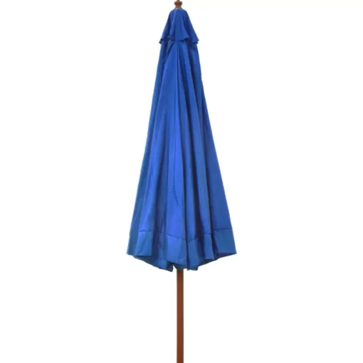 vidaXL Lawn & Garden* Outdoor Parasol With Wooden Pole 129.9" Azure