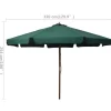 vidaXL Lawn & Garden* Outdoor Parasol With Wooden Pole 129.9