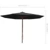 vidaXL Lawn & Garden* Outdoor Parasol With Wooden Pole 137.8