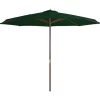 vidaXL Lawn & Garden* Outdoor Parasol With Wooden Pole 137.8