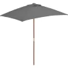 vidaXL Lawn & Garden* Outdoor Parasol With Wooden Pole 59.1