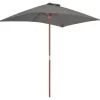 vidaXL Lawn & Garden* Outdoor Parasol With Wooden Pole 59.1