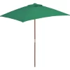 vidaXL Lawn & Garden* Outdoor Parasol With Wooden Pole 59.1