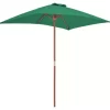 vidaXL Lawn & Garden* Outdoor Parasol With Wooden Pole 59.1