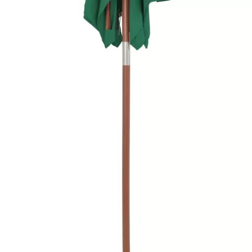 vidaXL Lawn & Garden* Outdoor Parasol With Wooden Pole 59.1"X78.7" Green