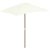 vidaXL Lawn & Garden* Outdoor Parasol With Wooden Pole 59.1