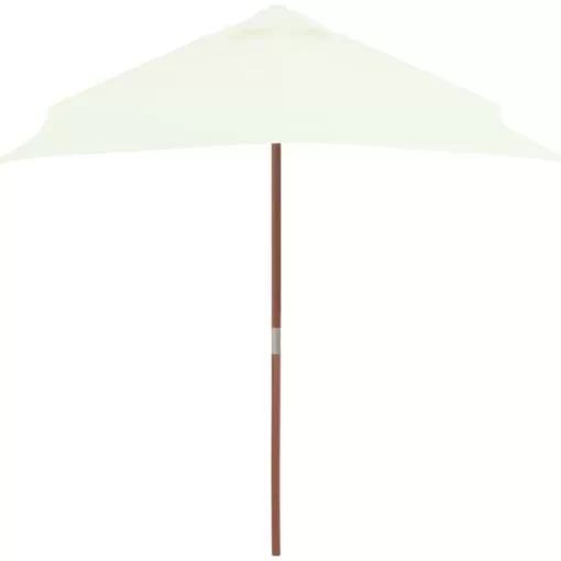 vidaXL Lawn & Garden* Outdoor Parasol With Wooden Pole 59.1"X78.7" Sand