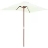 vidaXL Lawn & Garden* Outdoor Parasol With Wooden Pole 59.1