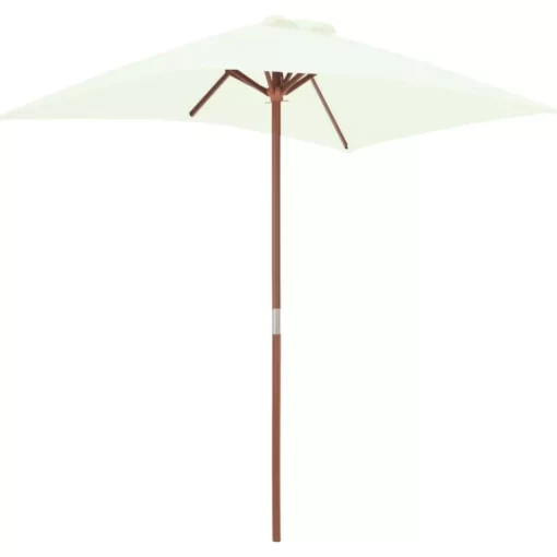 vidaXL Lawn & Garden* Outdoor Parasol With Wooden Pole 59.1"X78.7" Sand