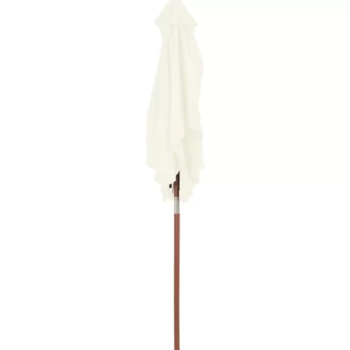 vidaXL Lawn & Garden* Outdoor Parasol With Wooden Pole 59.1"X78.7" Sand