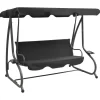 vidaXL Lawn & Garden* Outdoor Swing Bench With Canopy Anthracite