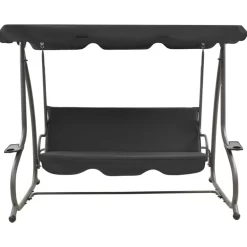 vidaXL Lawn & Garden* Outdoor Swing Bench With Canopy Anthracite