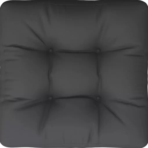 vidaXL Decor* Pallet Cushion Black 22.8"X22.8"X3.9" Fabric