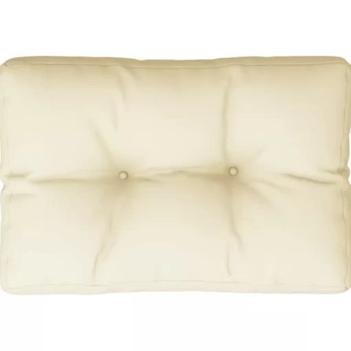 vidaXL Decor* Pallet Cushion Cream 19.7"X15.7"X4.7" Fabric