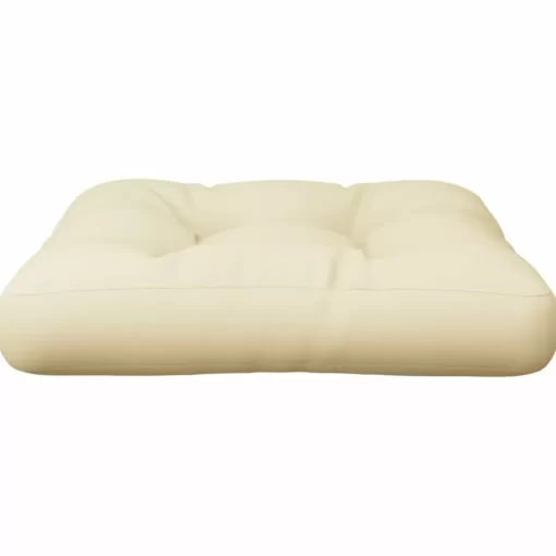 vidaXL Decor* Pallet Cushion Cream 23.6"X23.6"X4.7" Fabric