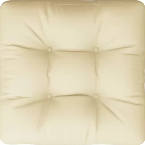 vidaXL Decor* Pallet Cushion Cream 23.6"X23.6"X4.7" Fabric