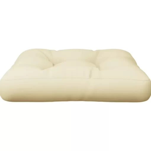 vidaXL Decor* Pallet Cushion Cream 23.6"X24.2"X3.9" Fabric