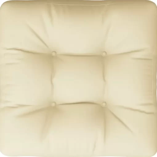 vidaXL Decor* Pallet Cushion Cream 23.6"X24.2"X3.9" Fabric