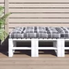 vidaXL Decor* Pallet Cushion Gray Check Pattern 47.2